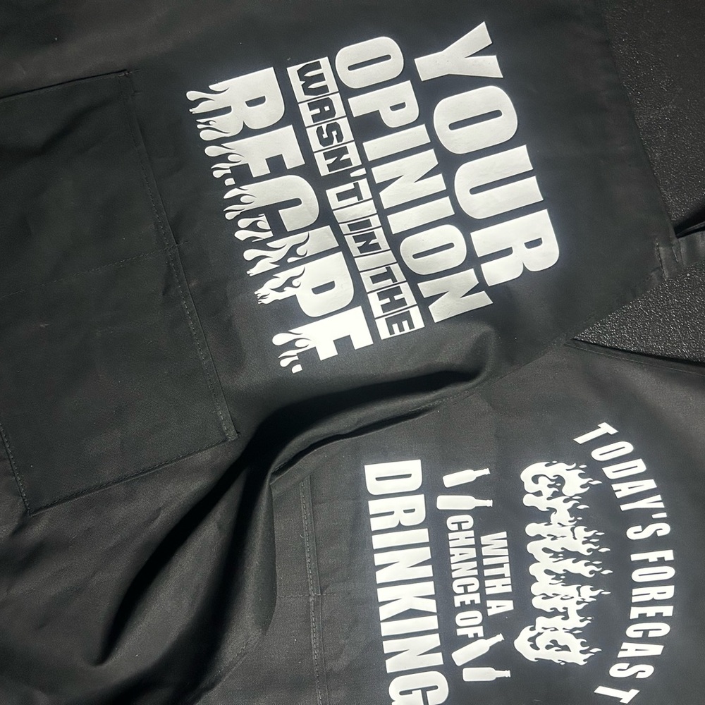 2 Custom Made Aprons